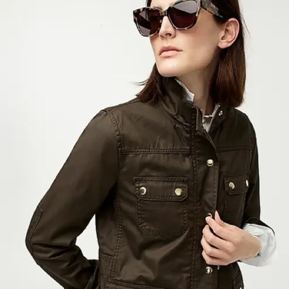 J. Crew Downtown Field Utility Jacket in Olive Green - Picture 3 of 16